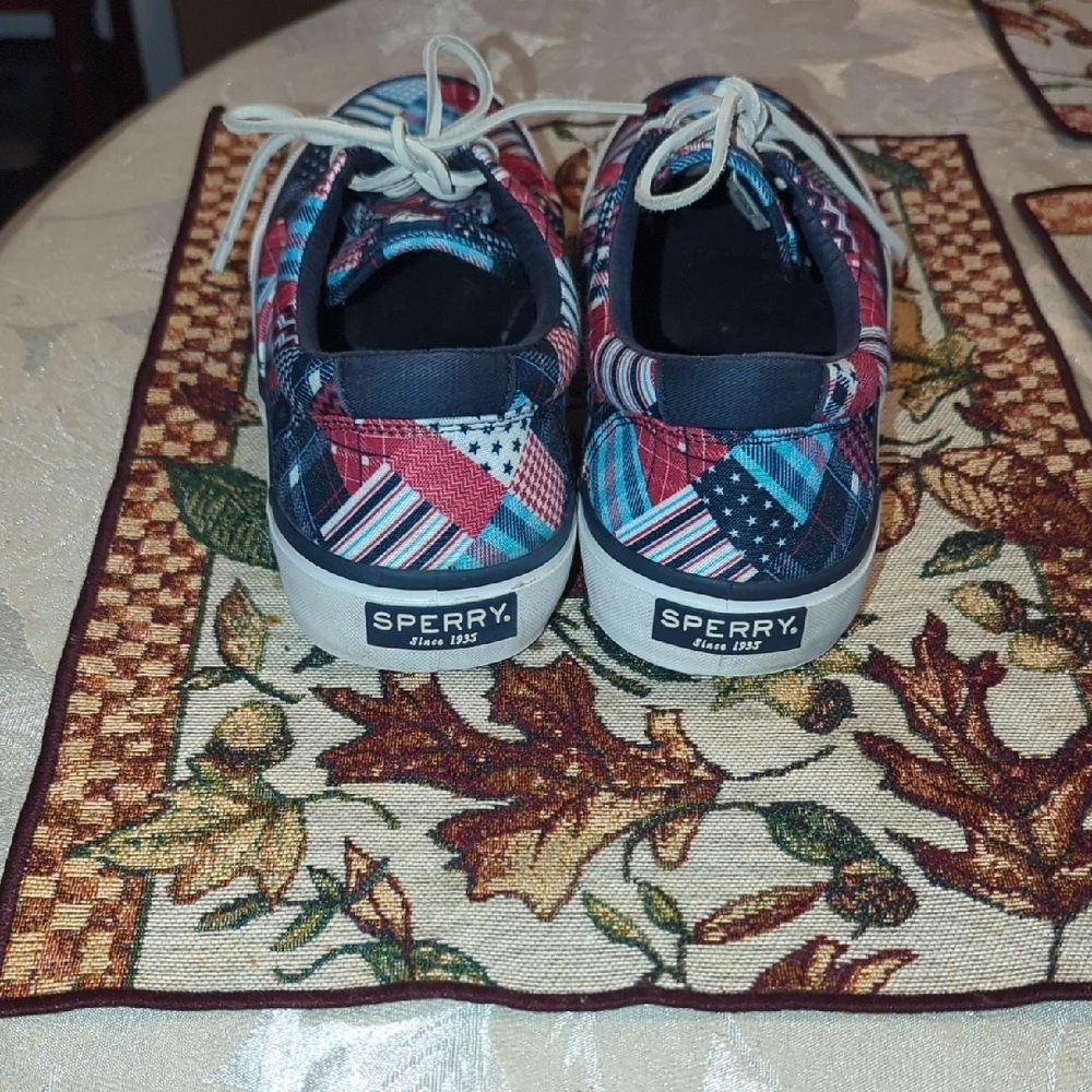 Sperry Men's Patchwork Sneakers - Red, Blue, Black - Picture 4 of 6